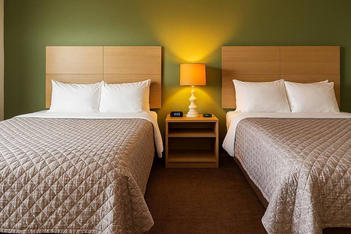 Premium bedding, memory-foam beds, blackout curtains