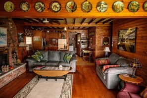 Smart TV, DVD player, books, music library