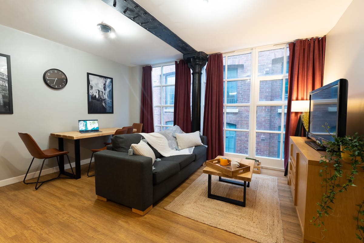 Lovely Industrial Loft | Living area | TV