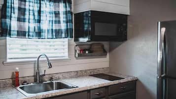 Fridge, microwave, coffee/tea maker