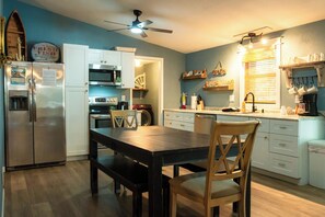 Fridge, microwave, coffee/tea maker