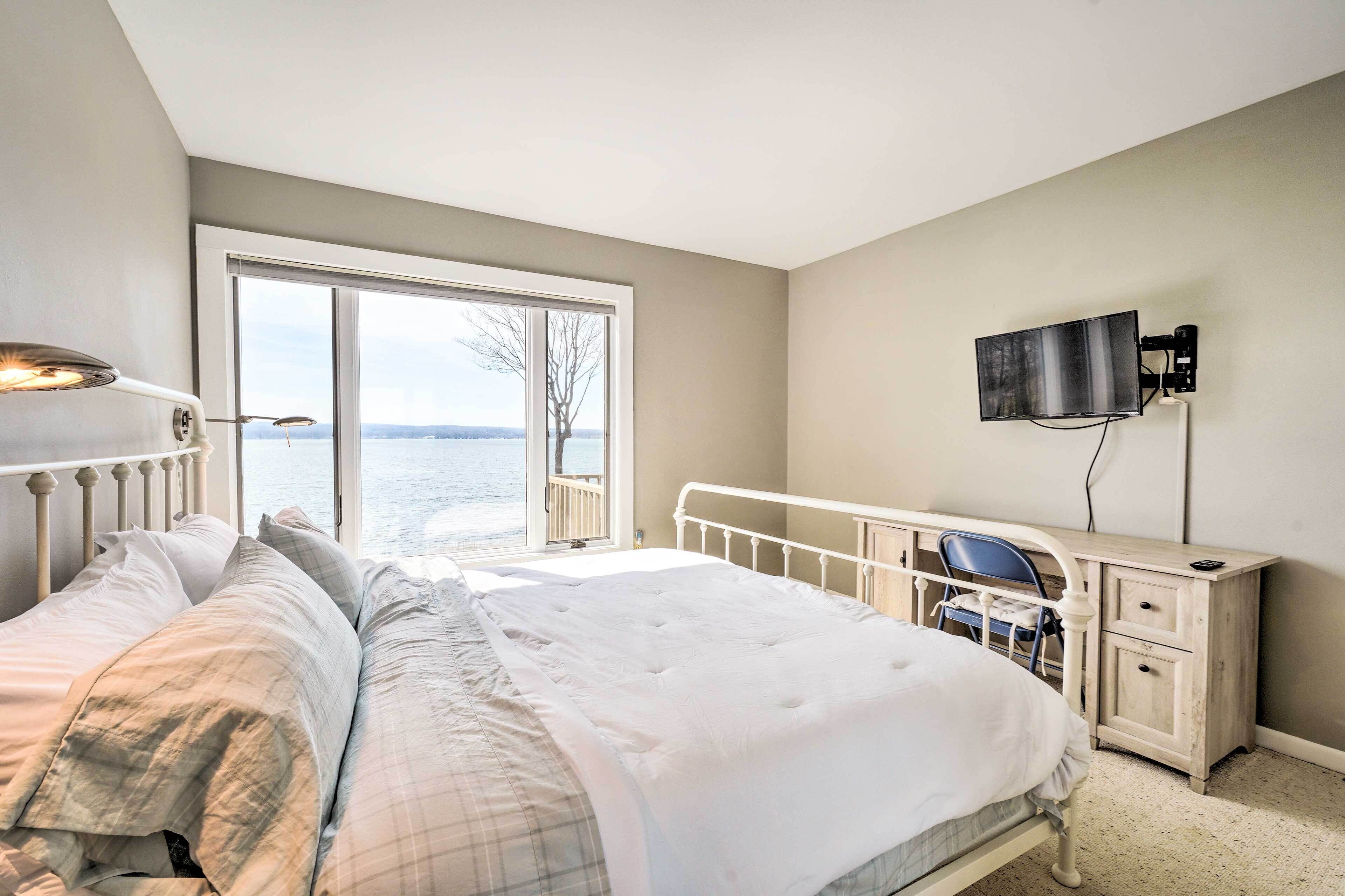 Waterfront Dewittville Condo w/ Furnished Balcony!