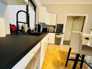 Fridge, microwave, oven, stovetop - Your Luxury Home in Bucharest center (Bucharest,)