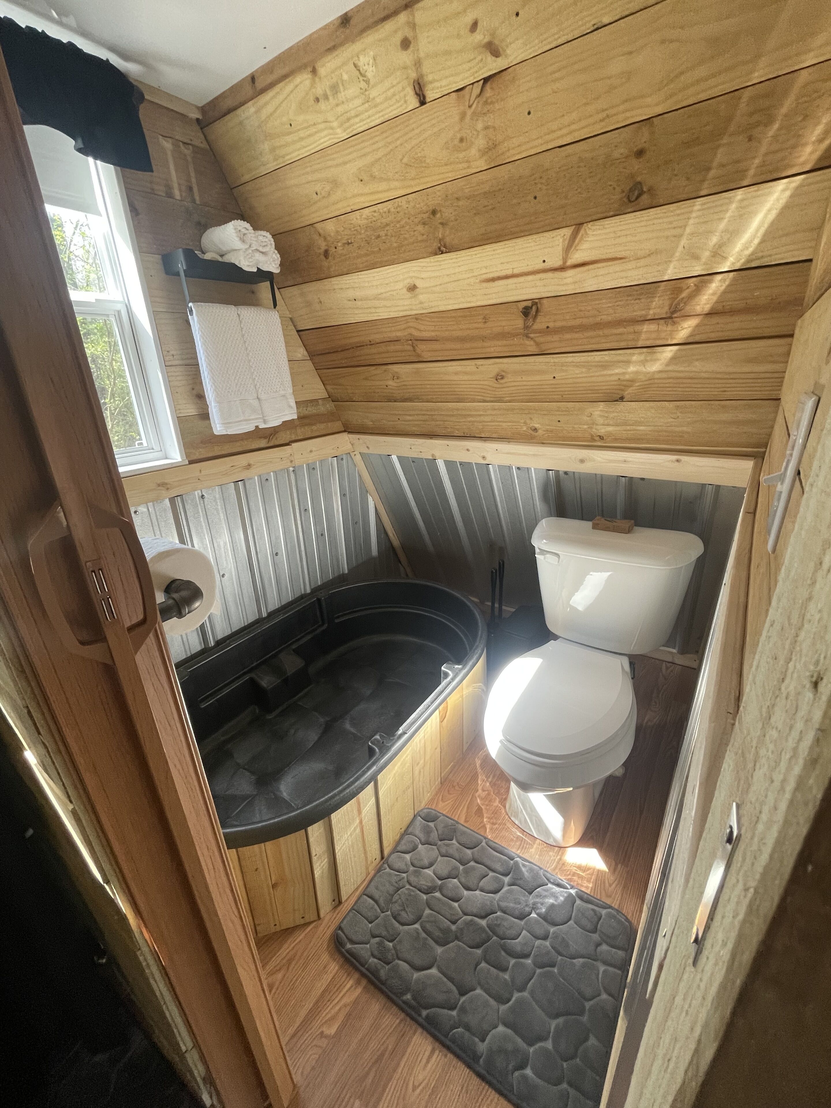 Welcome to our tiny A-frame cabin.