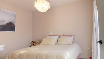 1 bedroom, desk, soundproofing, iron/ironing board