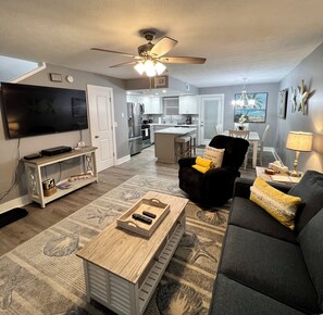 Smart TV, DVD player, books