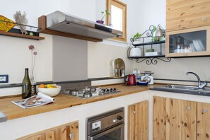 Oven, stovetop, toaster, cookware/dishes/utensils