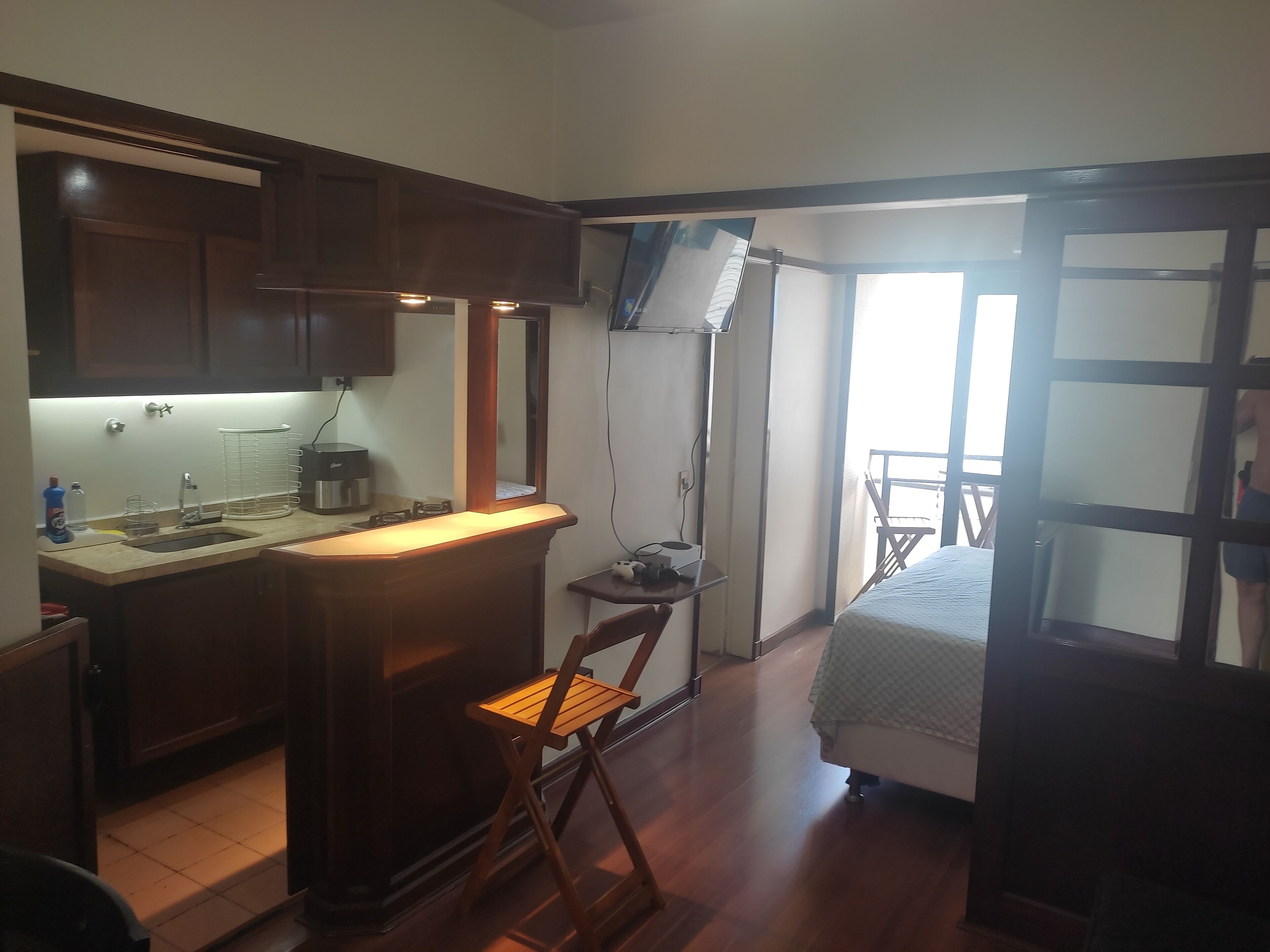 Flat well located w / maid and parking space