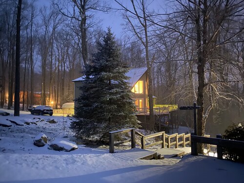 Spacious family-friendly chalet w/fenced dog run & large deck near the lake/Wisp