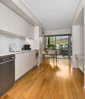 Fridge, microwave, stovetop, dishwasher - The Sand Resort Kingscliff - Dual Key Courtyard (6123/24 (Casuarina)