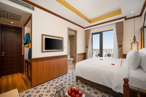 Ropa de cama de alta calidad y minibar