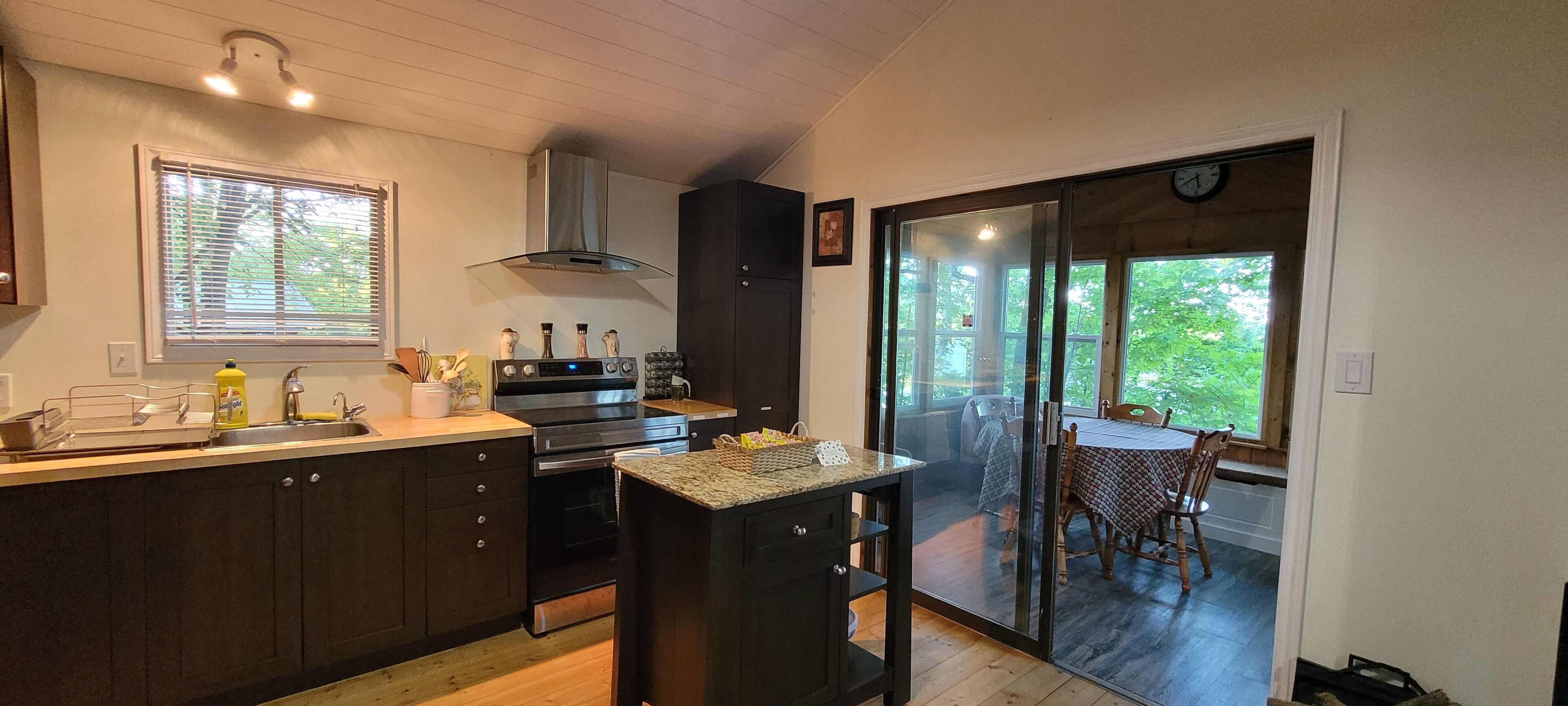 Two bedrooms and a loft with a bunkie on side lakefront cottage on Bobs Lake