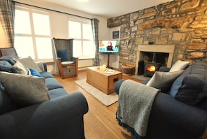 Télévision, cheminée