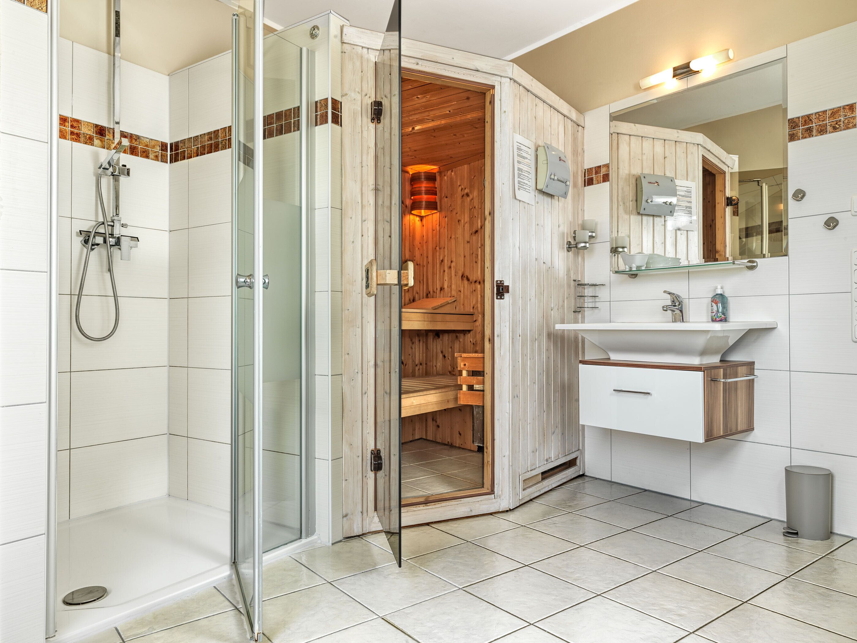 Shower, hair dryer