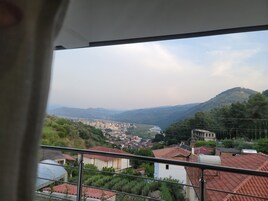 Habitación panorámica doble, 1 cama de matrimonio grande, balcón, vistas a la ciudad | Vistas desde la habitación