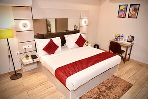Egyptian cotton sheets, premium bedding, in-room safe, desk - FabHotel Kirti Nagar New Delhi (New Delhi)