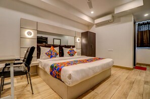 Egyptian cotton sheets, premium bedding, in-room safe, desk - FabHotel Kirti Nagar New Delhi (New Delhi)