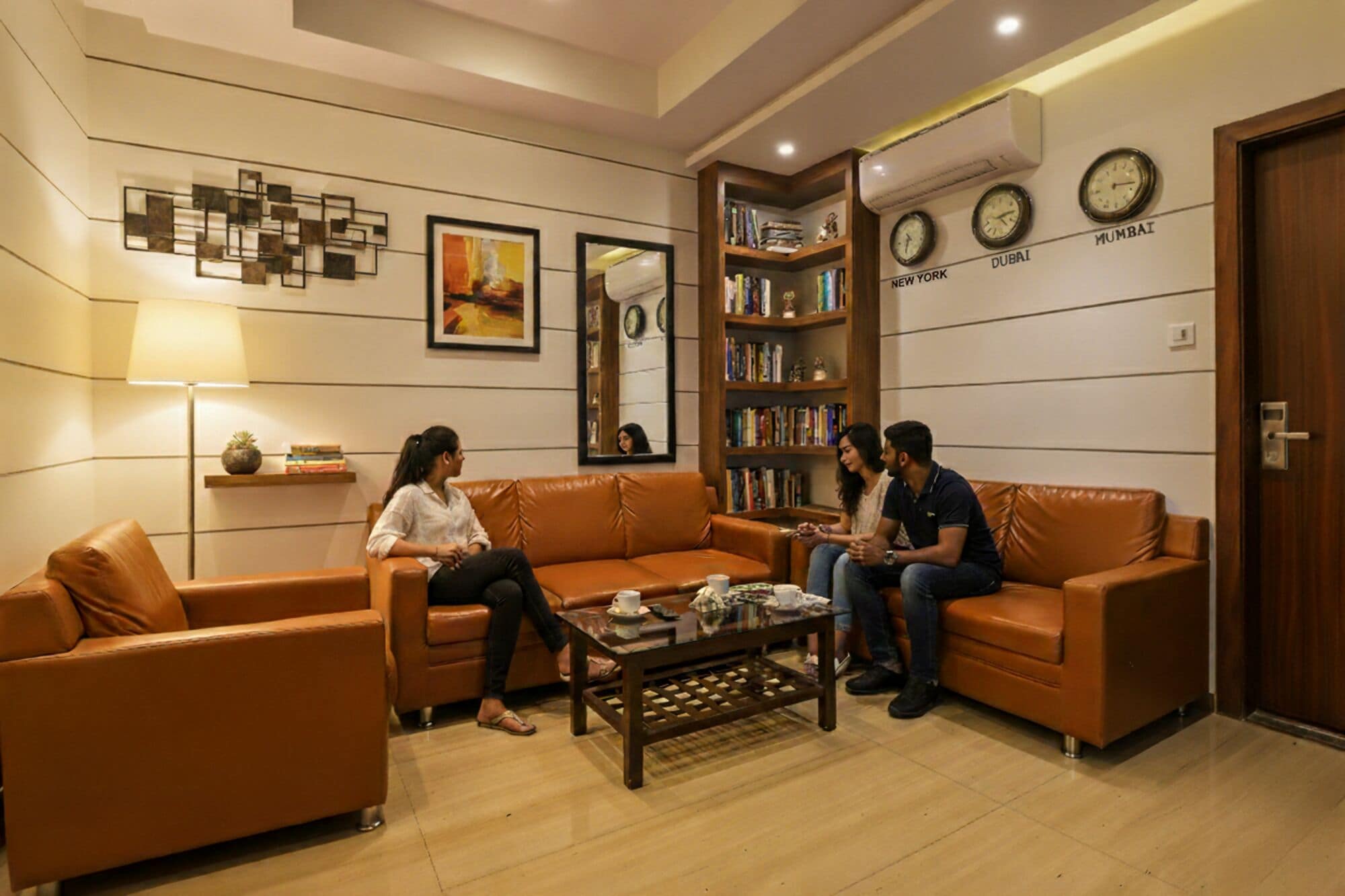 Siddeområde i lobbyen