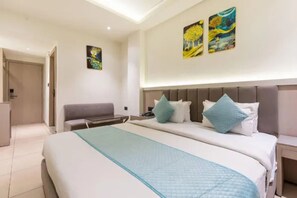 Phòng Executive | Bộ trải giường bằng vải cotton Ai Cập, bộ đồ giường cao cấp 