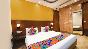 Rom – deluxe | Sengetøy i egyptisk bomull, sengetøy av topp kvalitet og safe på rommet