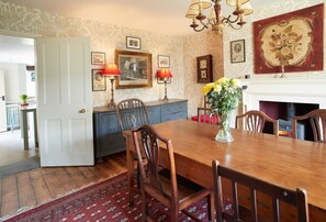 Ground floor: Dining room leading to farmhouse kitchen