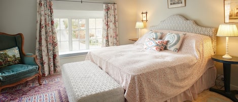 First floor: Bedroom one with 6' super-king size bed