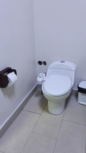 Ducha, toallas, jabón, shampoo