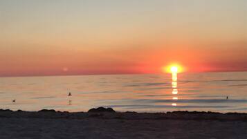 Plage à proximité, chaises longues