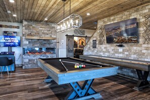 Game room - INCREDIBLE Luxury Cabin! Endless Views! Covered Decks, Fire Places, Playground!  (Gatlinburg)