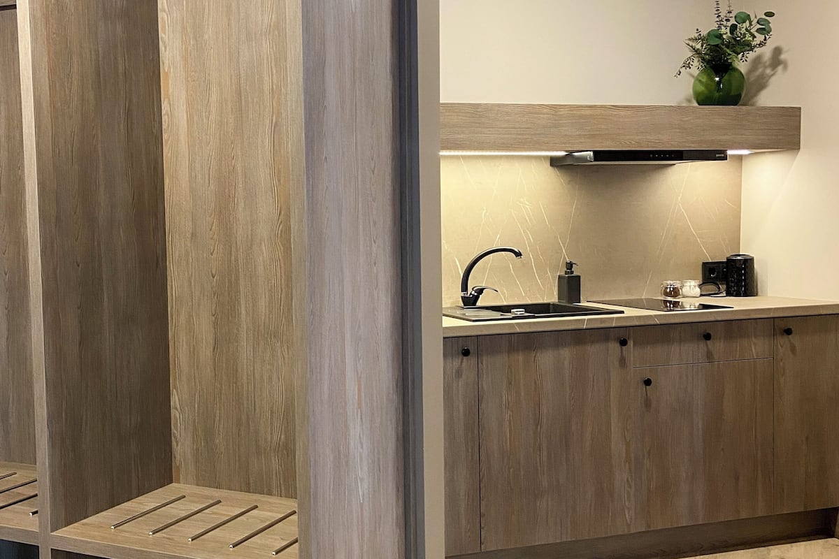 luxury apartment | 1 bedroom, in-room safe, desk, laptop workspace