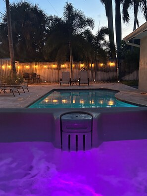 Outdoor pool, a heated pool