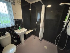 Dusche, Handtücher, Seife, Shampoo