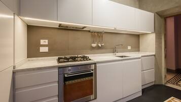 Premium Apartment | Private kitchen | Fridge, oven, stovetop, dishwasher