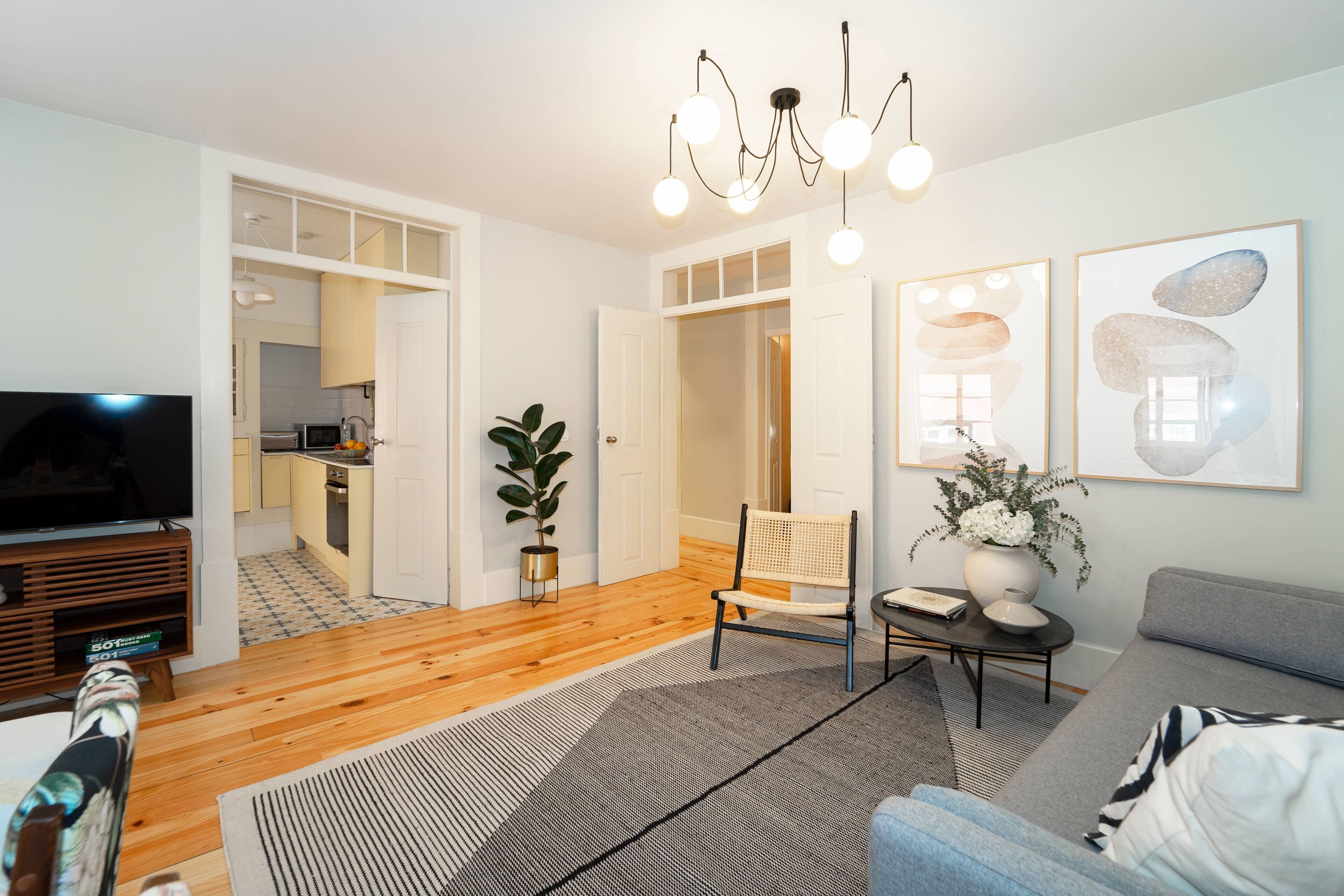 37-inch LED TV with cable channels, TV, printers