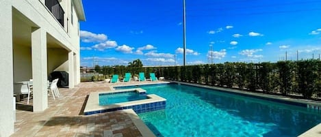 Una piscina riscaldata