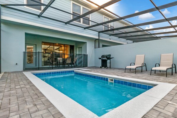 A heated pool