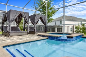 A heated pool - Last Minute Disney! Private Pool, Hot Tub, Game Room & Themed Bedrooms. Book Now! #65909 (Orlando)