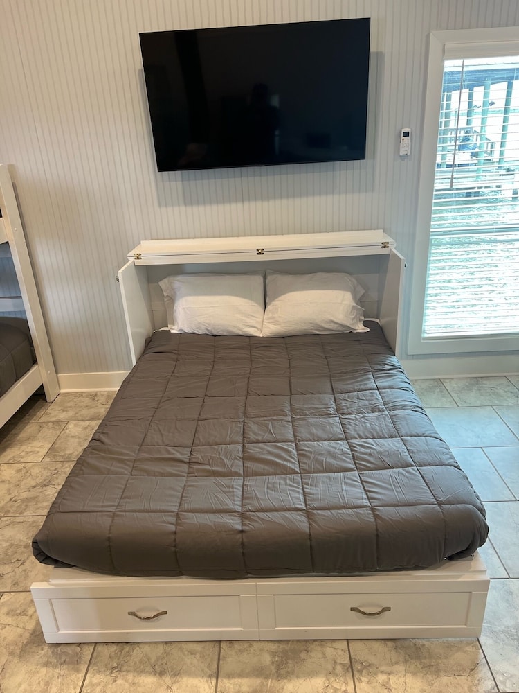 Reel Fishin' at "The Pier Camp" on the dock and over the water