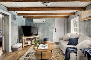 TV, books, stereo - Creekside Cabin w Hot Tub, Fire Pit, Deck & Grill! (Mount Jackson)