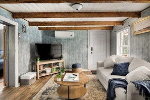 TV, books, stereo - Creekside Cabin w Hot Tub, Fire Pit, Deck & Grill! (Mount Jackson)