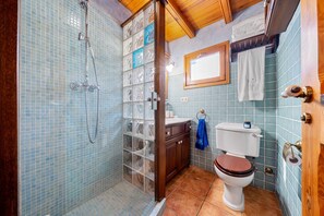 Ducha, secador de pelo, toallas
