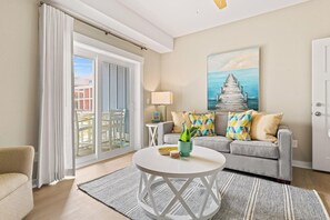 Standard Townhome | Living area | 27-inch Smart TV with cable channels, TV, streaming services - Cambridge Reserve by KEES Vacations (Kill Devil Hills)