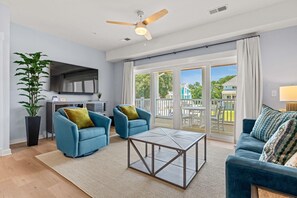 Standard Townhome | Living area | 27-inch Smart TV with cable channels, TV, streaming services - Cambridge Reserve by KEES Vacations (Kill Devil Hills)