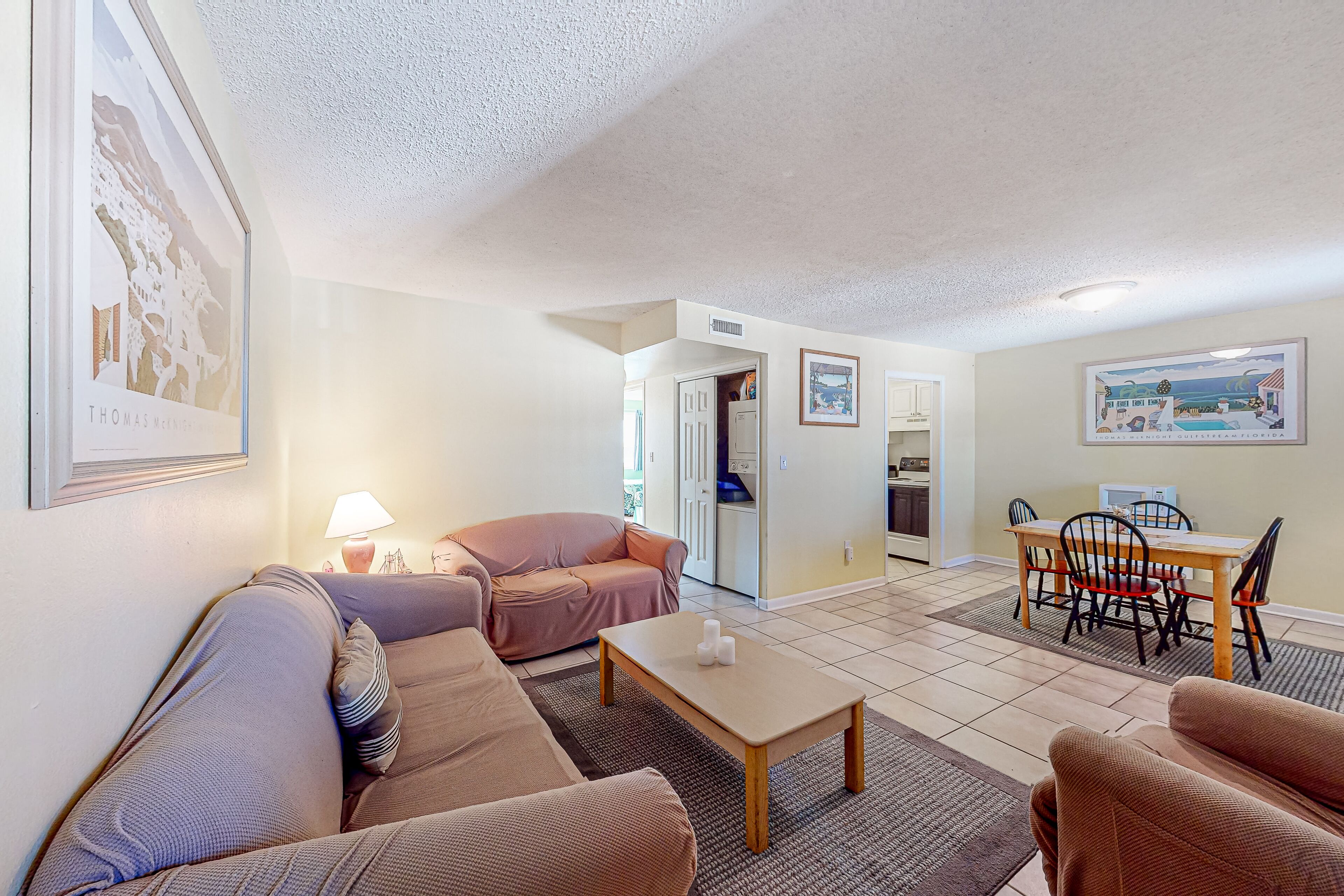 Second-floor condo with water view, pool & AC - walk to beach & boardwalk