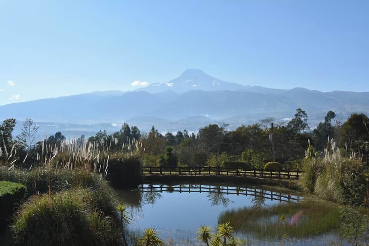 Cabaña familiar, vista al jardín | Vista al lago