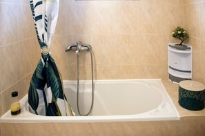 Towels, soap, shampoo