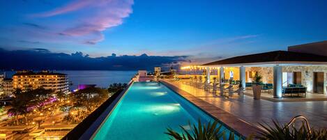 A heated pool