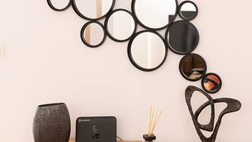 Exclusive Apartment | Living area | 55-inch Smart TV with cable channels, TV