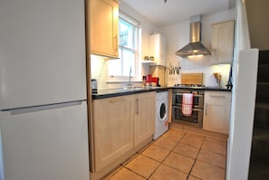 Fridge, microwave, oven