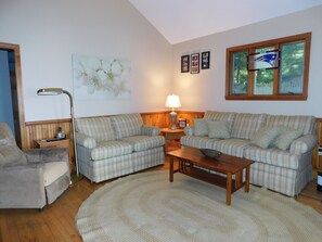 TV, DVD player, books